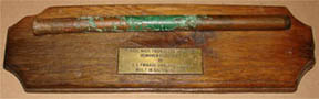 USS Constellation Relic Spike and Wood Plaque