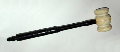 Ivory Gavel with Ebony Handle