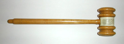 Gavel of Wood from U.S. Frigate Constellation