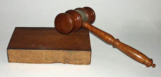 Verdun Hotel de Ville WWI Relic Gavel with pounding block