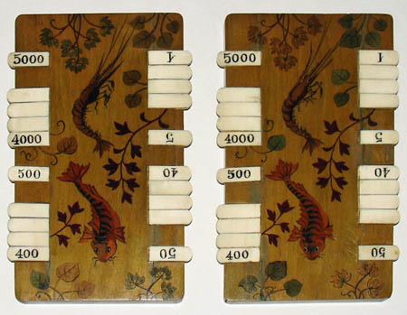Japanese Painted Bezique Counter
