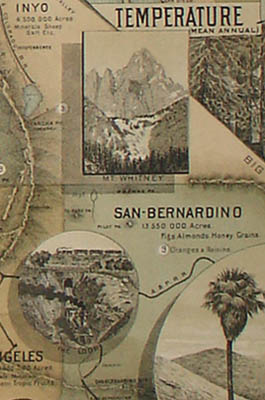 Detail of Unique Map of California