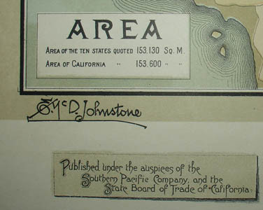 Detail of Unique Map of California
