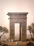 Dendera:  Elevation of the North-Gate of the Temple