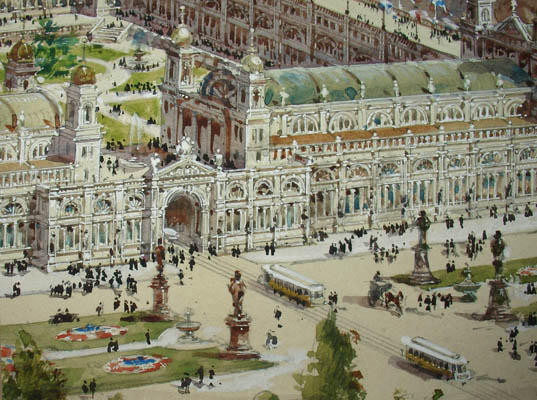 Architectural Rendering of Proposed Merchant's Association detail