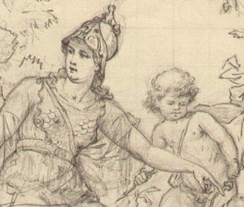 Minerva instructing cherubs