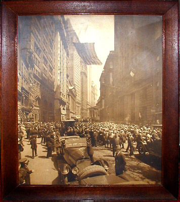 Large Vintage Wall Street Photograph