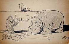 Monkey and Hippopotamus