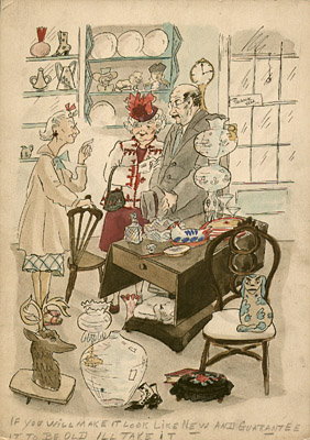 Antique Shop Scene for The World-Telegram