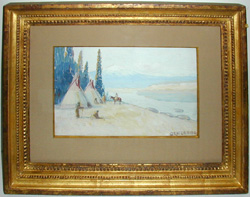 Indian Encampment Framed
