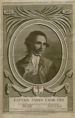 18th Century Portrait of Explorer Captain Cook