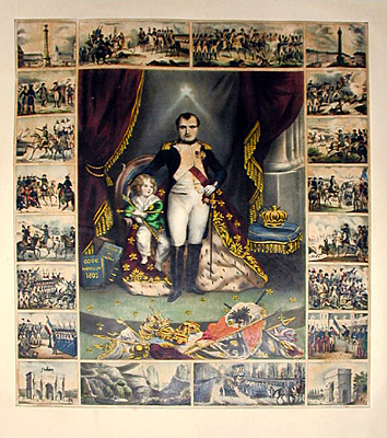 Portrait of Napoleon with Historical Vignettes