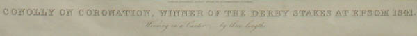 Engraved title