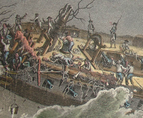Combat Naval Livre le 6, Octobre 1779 detail