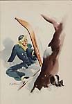 Sketch of skier