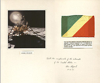Moon-Flown Flag With Alan Shepard Presentation