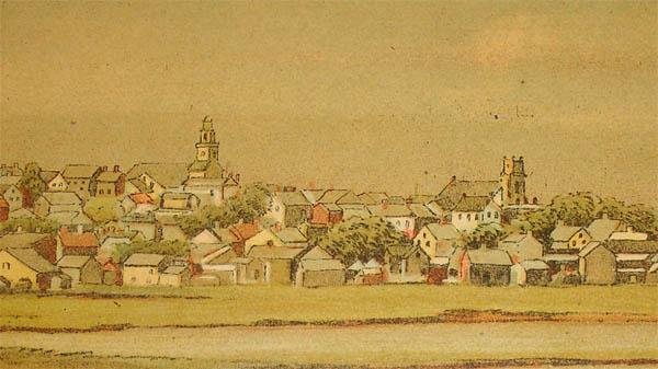 View of Nantucket Town from Monomoy