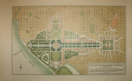 George Glazer Gallery - Antique Maps - Plan for the Mall at Washington ...